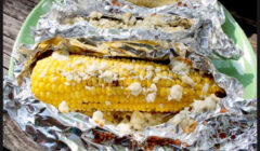 Oven Roasted Corn on the Cob with Blue Cheese