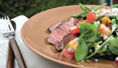 Pepper Grilled Steak With Summer Salad