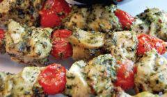 Grilled Pesto & Chicken Kabobs